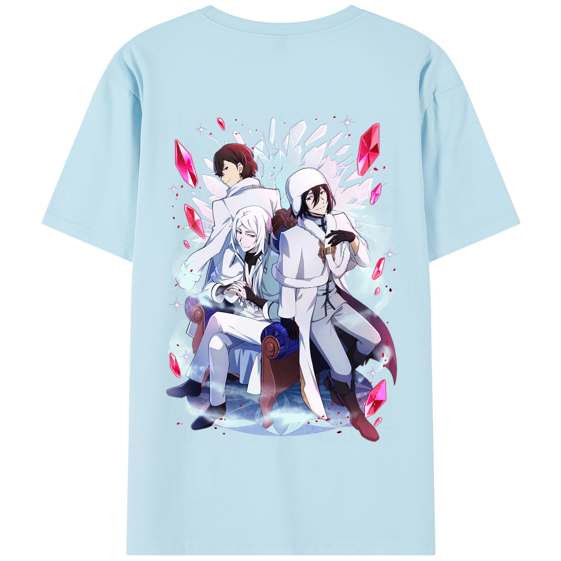 （画像用） 文豪ストレイドッグス Bungo Stray Dogs 綿100％半袖Tシャツ（背面プリント）